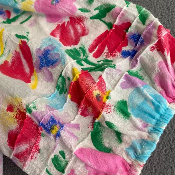 Vtg 80s 90s NOS Two Potato Watercolor Floral Tiered Muumuu Dress XS Granny Chic - Picture 9 of 16